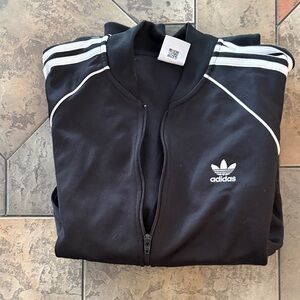 Adidas Black and White Track Jacket